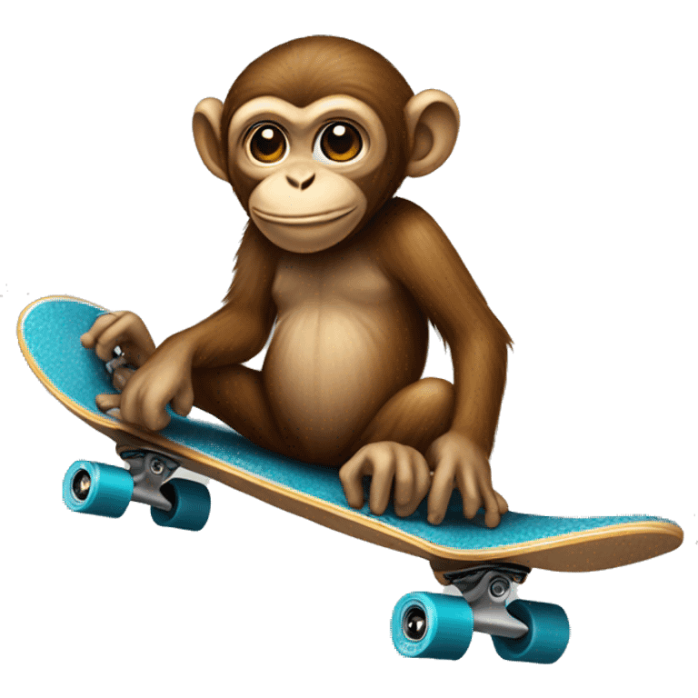 monkey on a skateboard  emoji