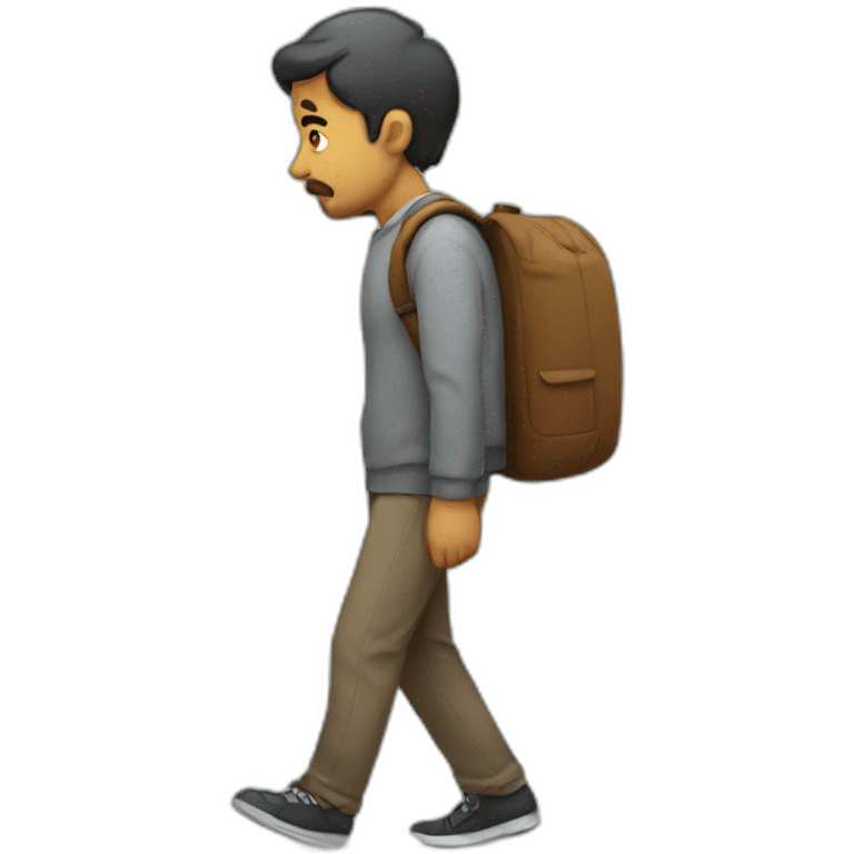 sad man walking emoji