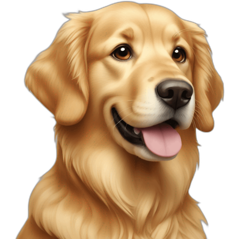 Dum golden retriever emoji