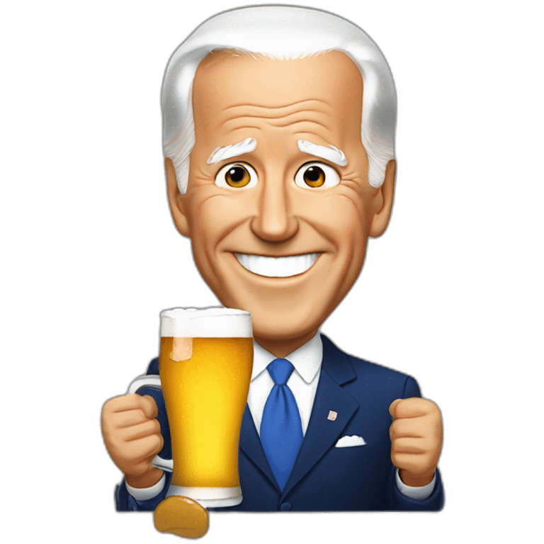 Joe biden drink beer emoji