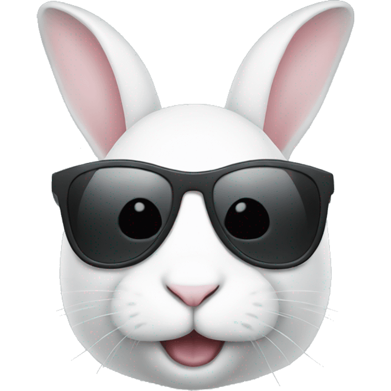 White rabbit with sunglasses emoji