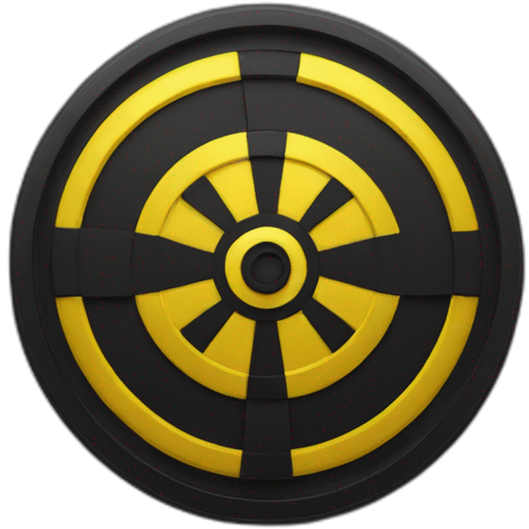 black and yellow bullseye emoji