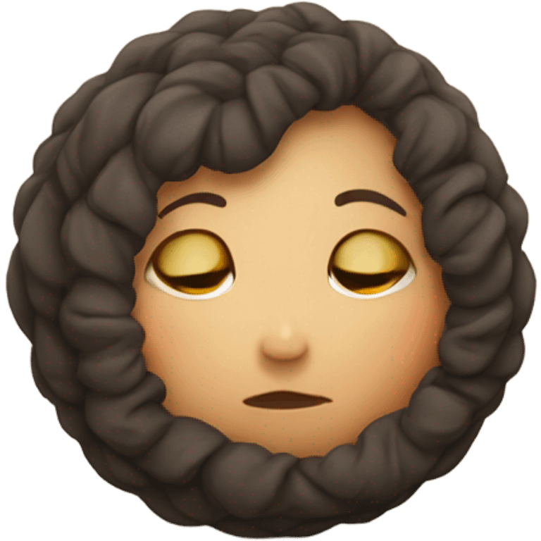 Girl curled in a ball emoji