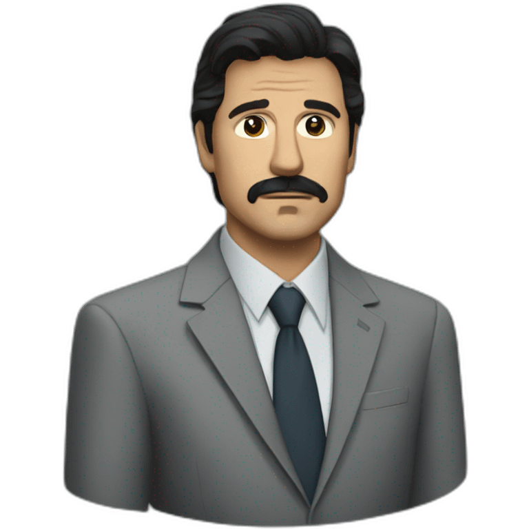 Season 3 Javier Peña from Narcos in a grey suit emoji