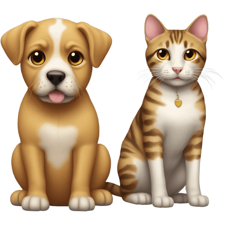 Dog and cat emoji