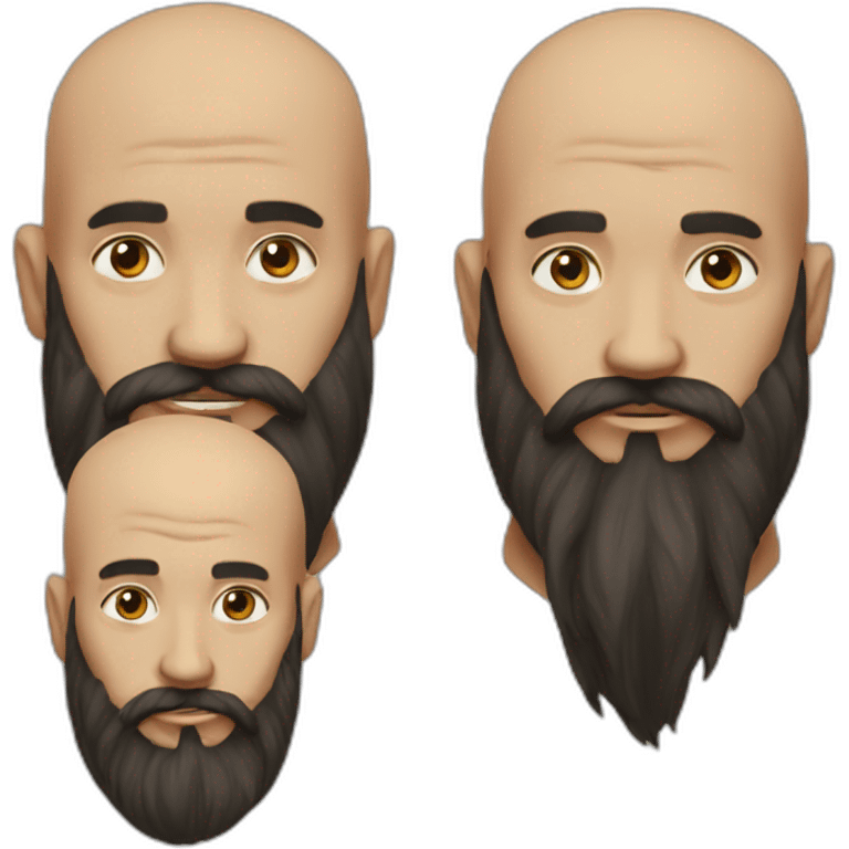 long black beard bald red alaskan trader emoji