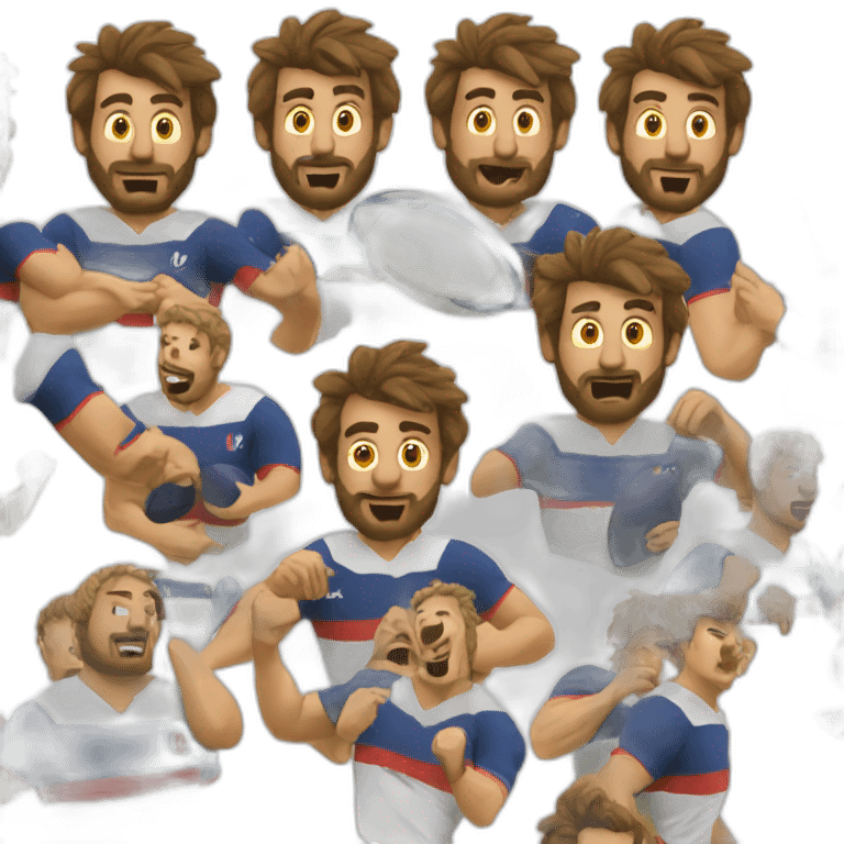 French Rugbyman playing rugby emoji