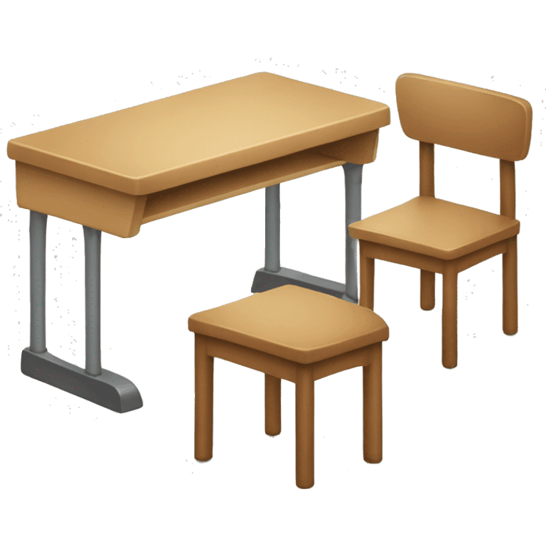 classroom desk table and chair emoji