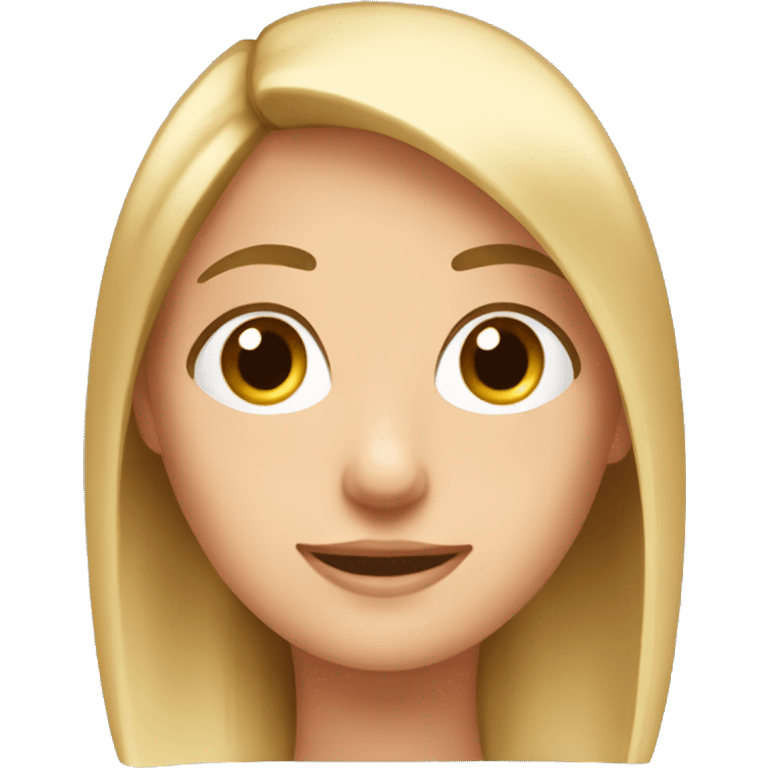 A girl with straight hair ￼ emoji