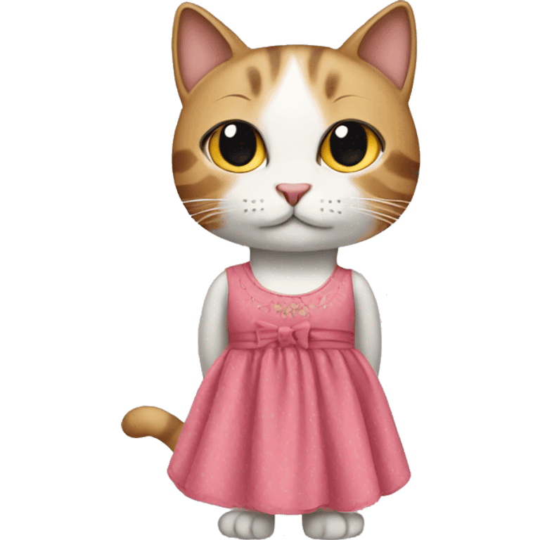 Cat wearing dress  emoji