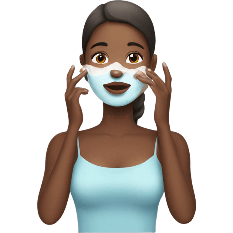 Girl doing skincare emoji