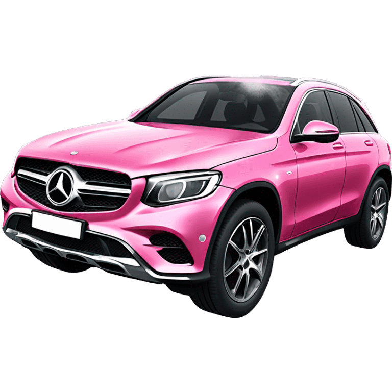 Sparkly Pink Mercedes-Benz glc 300 with smoke coming out of the aux  emoji