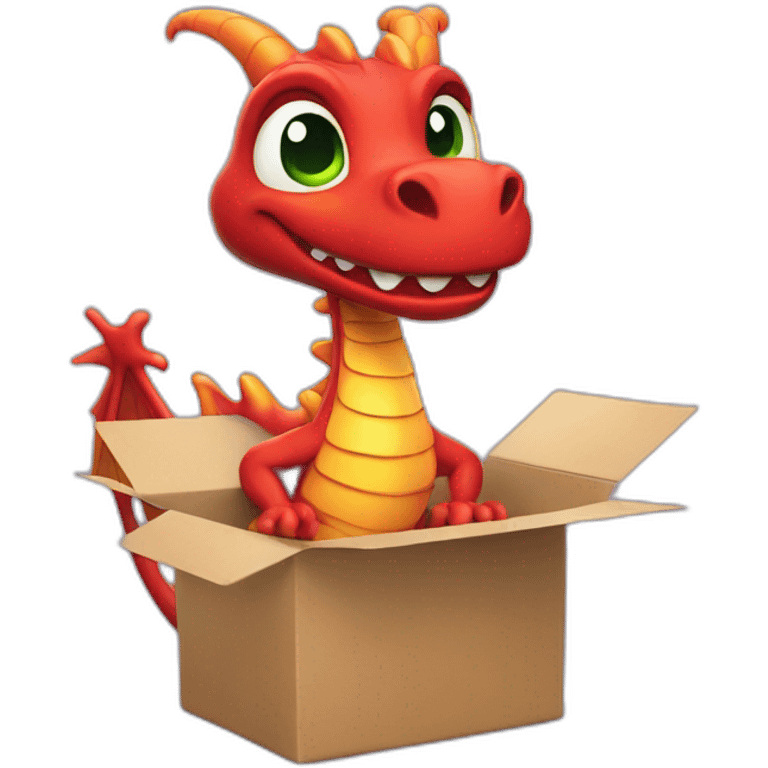 dragon from gift box emoji