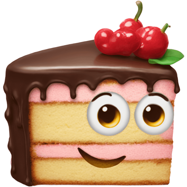 cake with a smile emoji