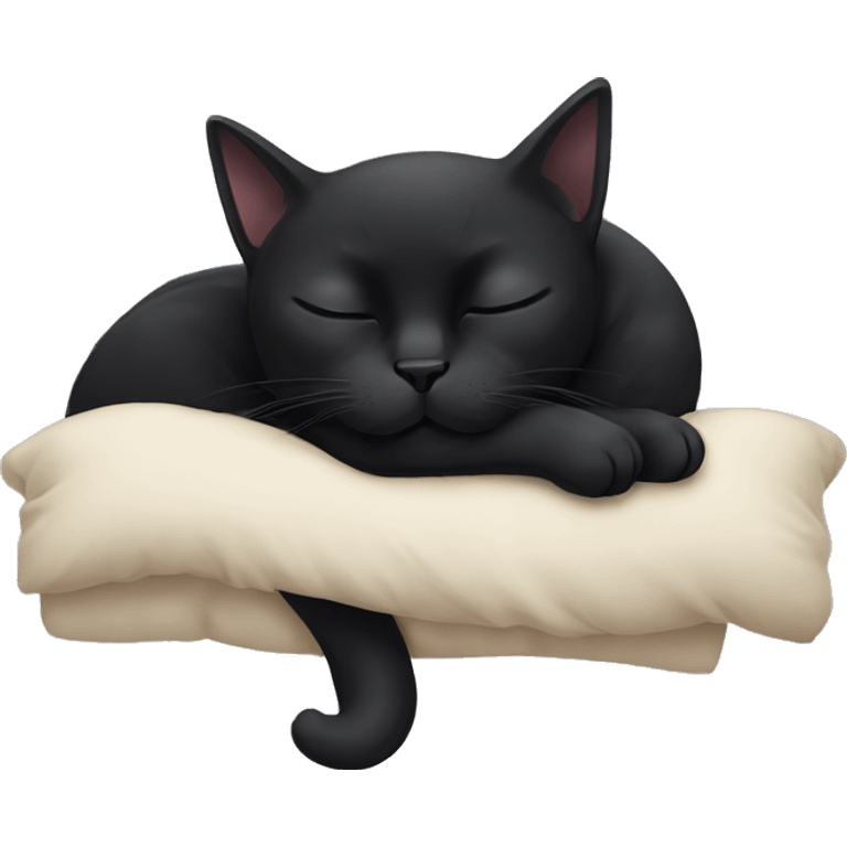 black cat sleeping  emoji