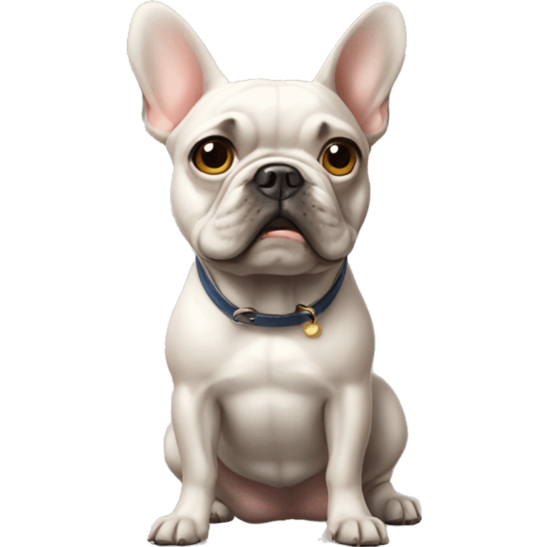 French bulldog confused  emoji