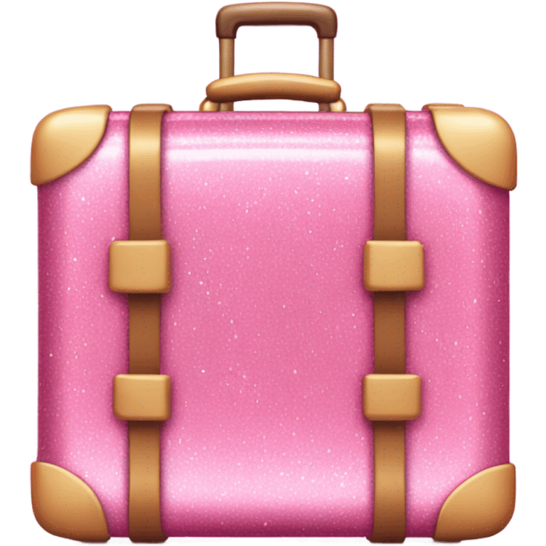 Pink sparkly suitcase  emoji