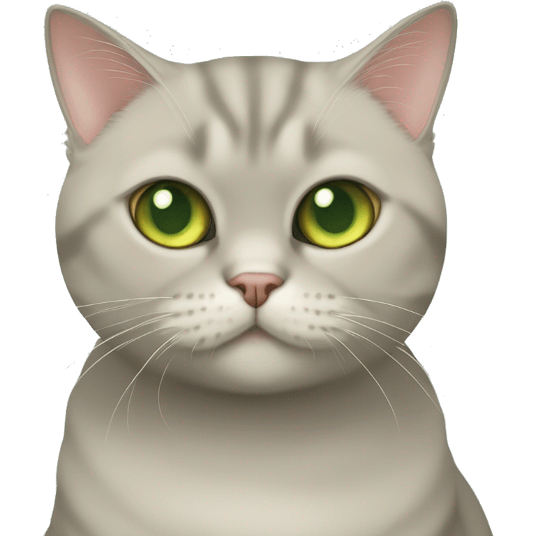 British fold shorthair gold chinchilla cat with light green eyes emoji