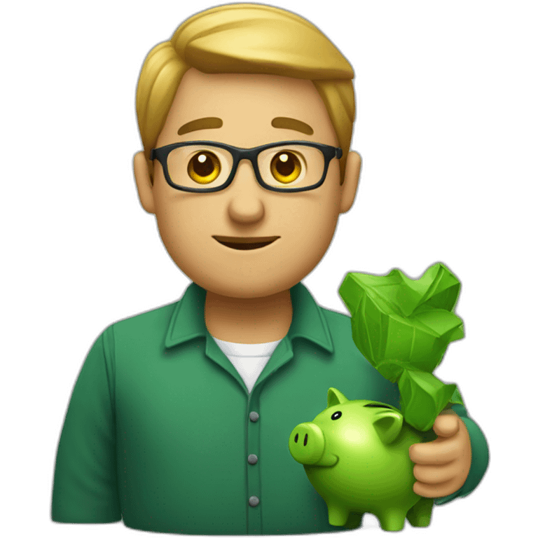 green piggybank trader emoji