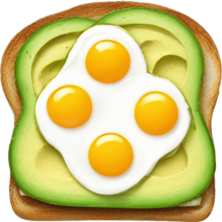 Avocado and egg toast emoji