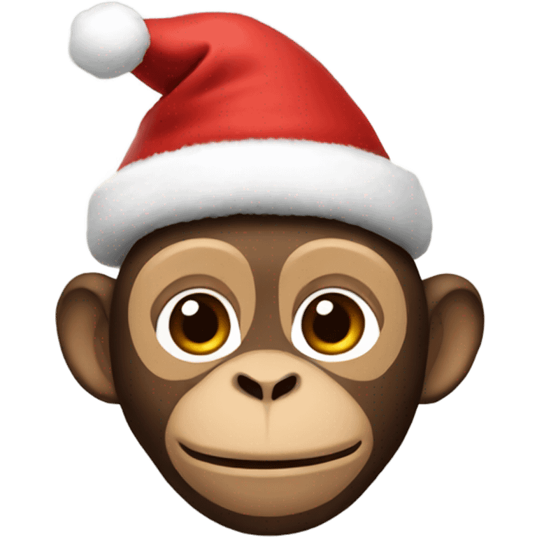 Monkey wearing Christmas costume  emoji