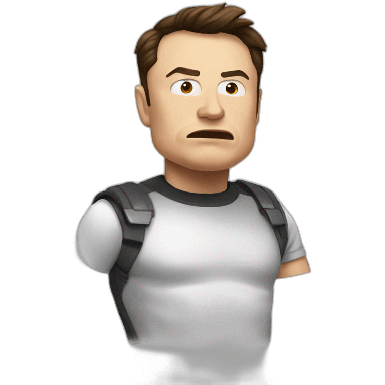 elon musk in angry mood emoji