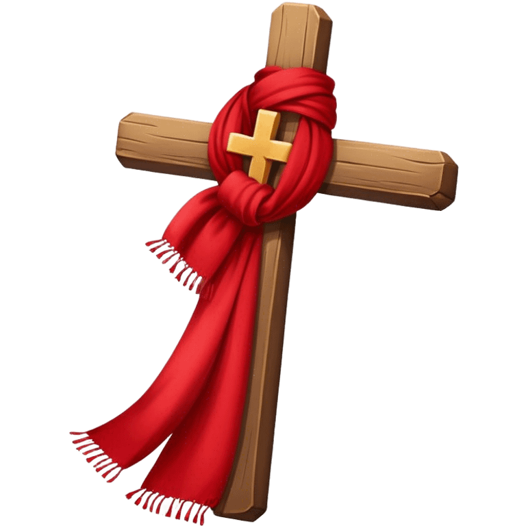 Cross with scarf emoji