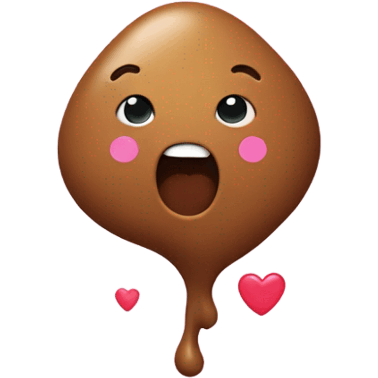 Poop with hearts emoji