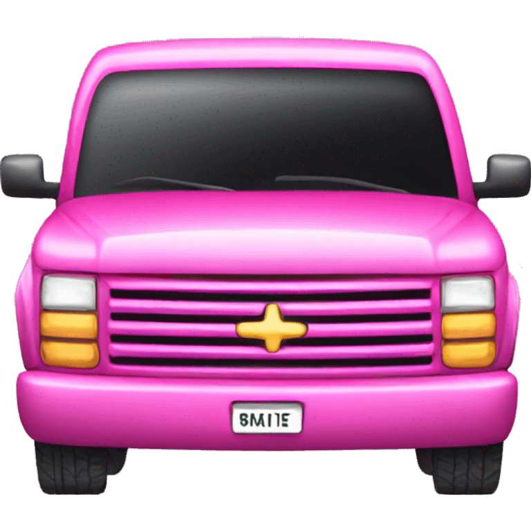 Large pink pickup truck with glitter  emoji