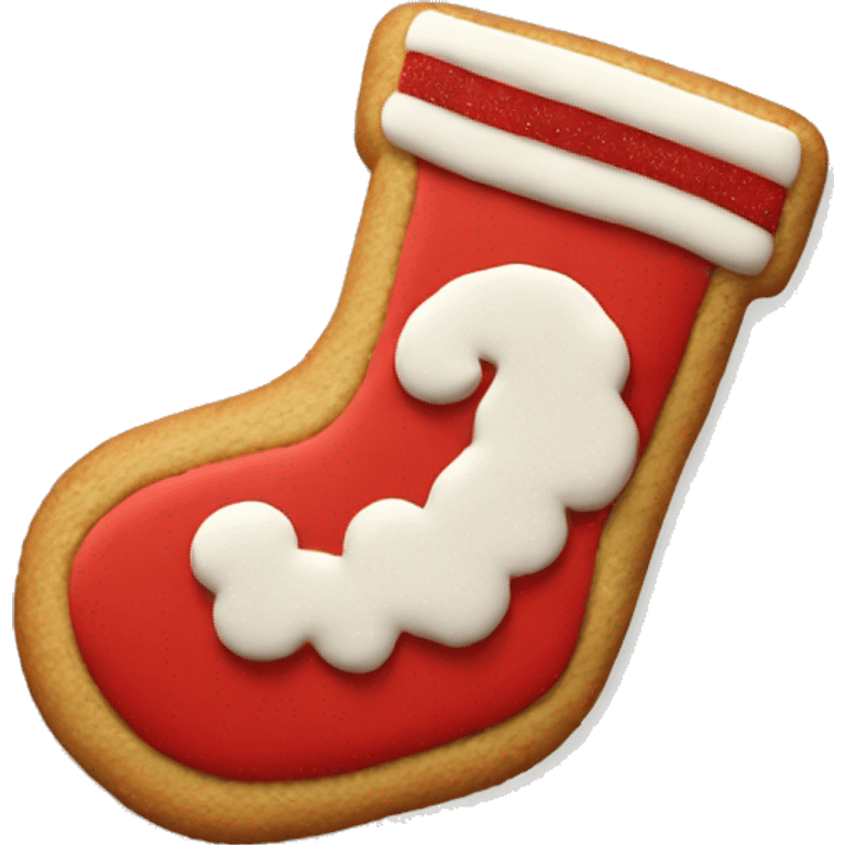 Christmas stocking cookie emoji