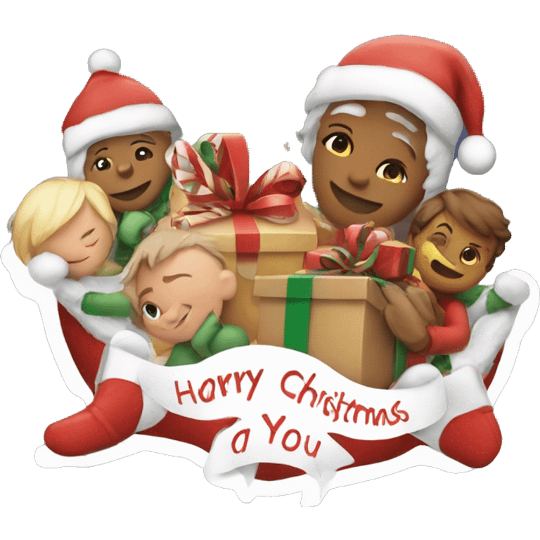 Christmas thank you sticker  emoji