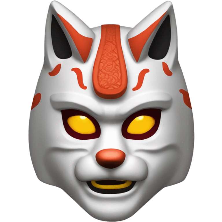 japanese kitsune traditional warrior mask emoji