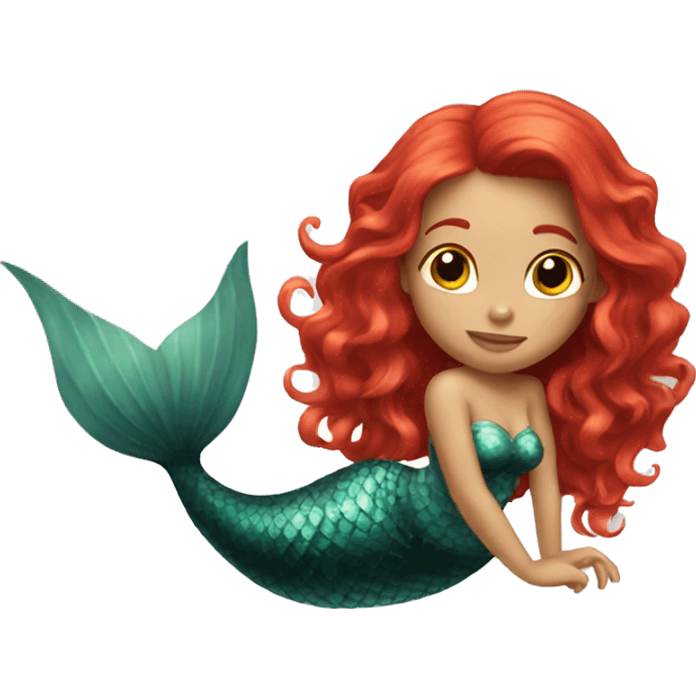 red headed girl mermaid  emoji