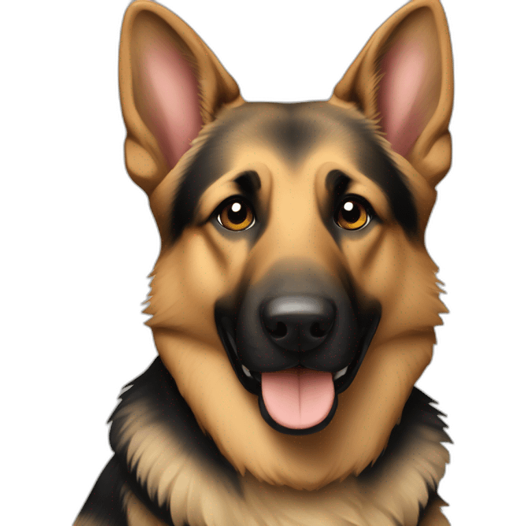 german shepherd working line dog emoji