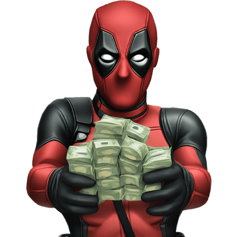 Deadpool with money emoji