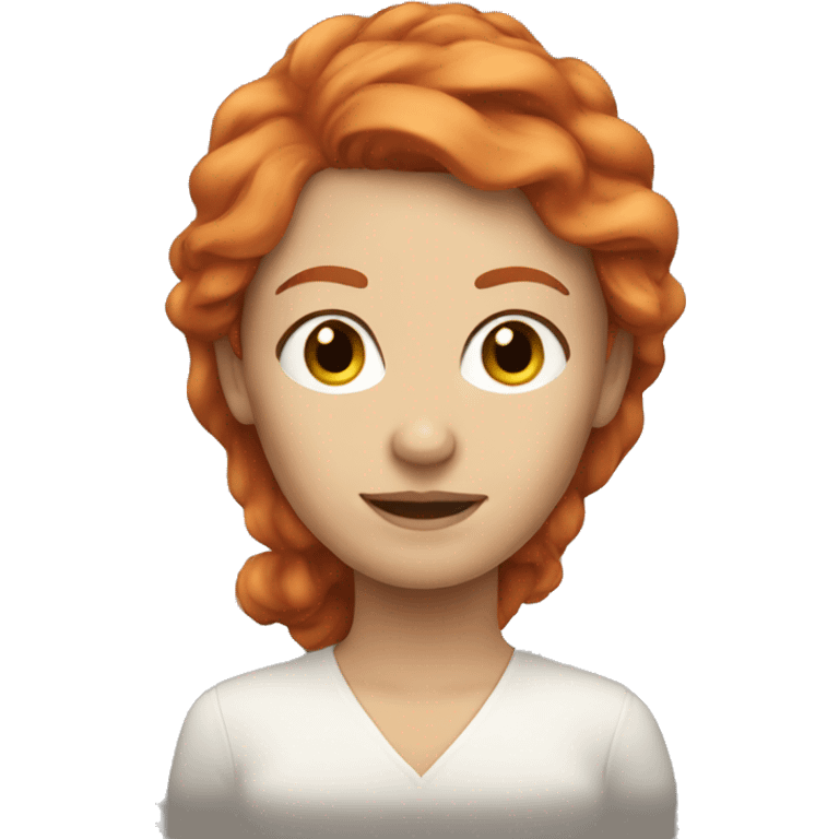 Red haired white woman emoji