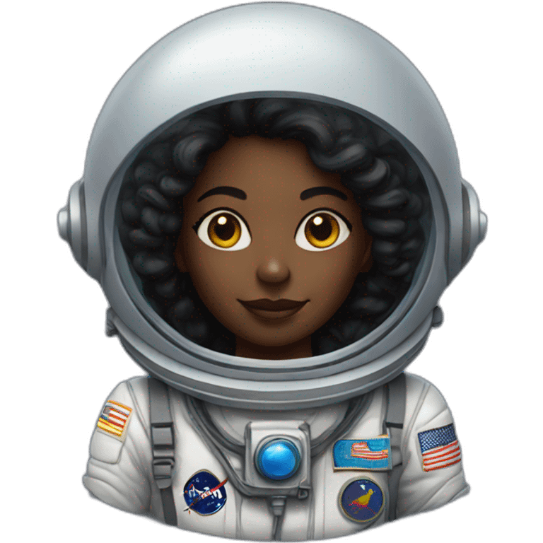 Halloween black girl astronaut emoji