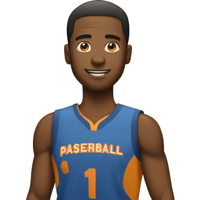 una persona con discapacidad jugando basketball. emoji