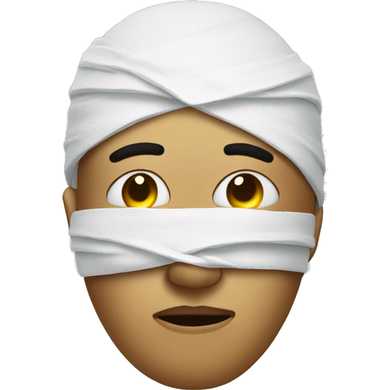 bandaged eye on skull emoji