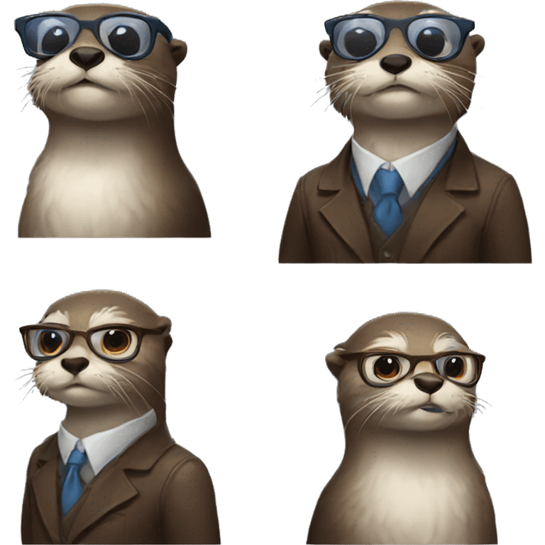 Otter with Glasses and a eagle emoji