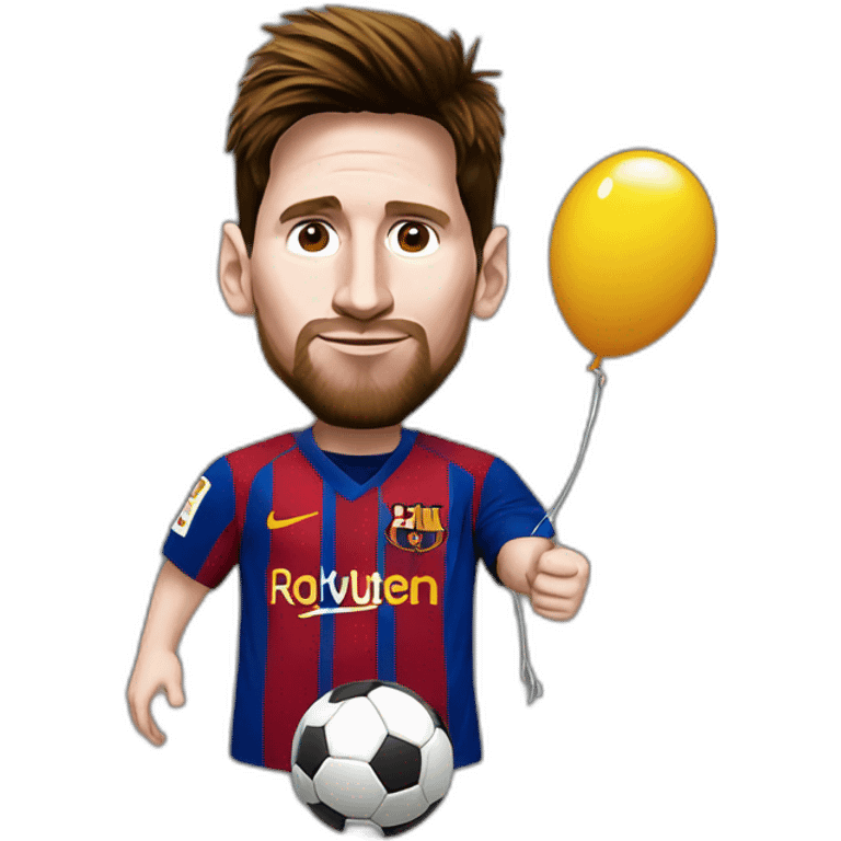 Lionel Messi avec ses 8 ballons d’or emoji