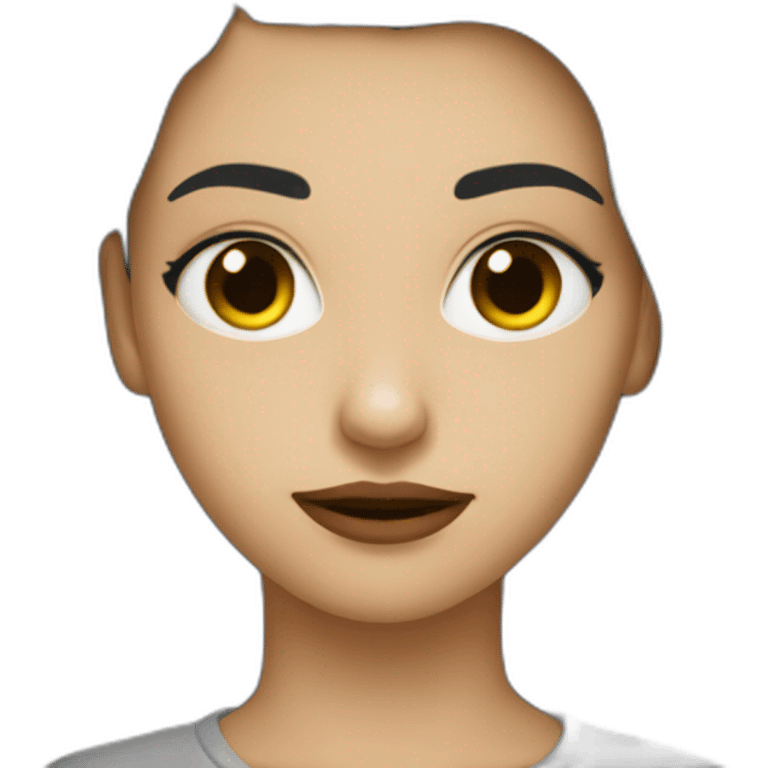 Cara de un joven gótico pensando  emoji