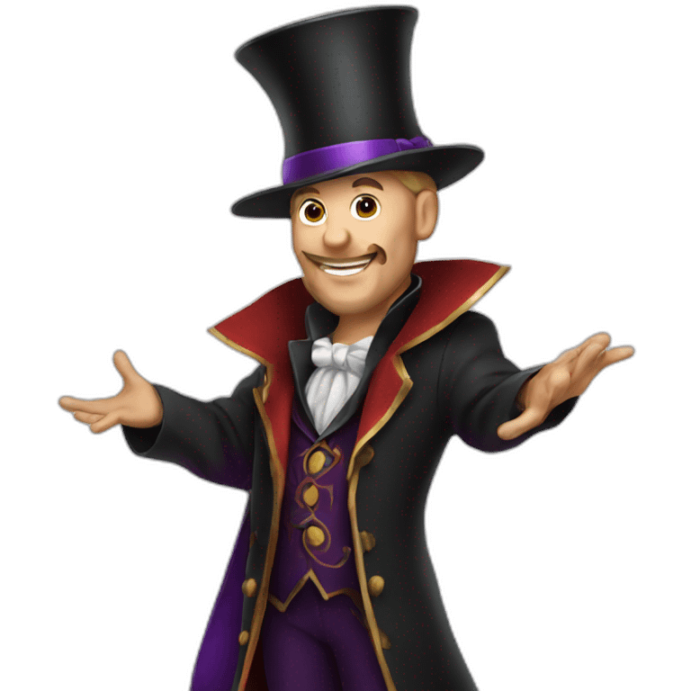 magician with wizard hat emoji