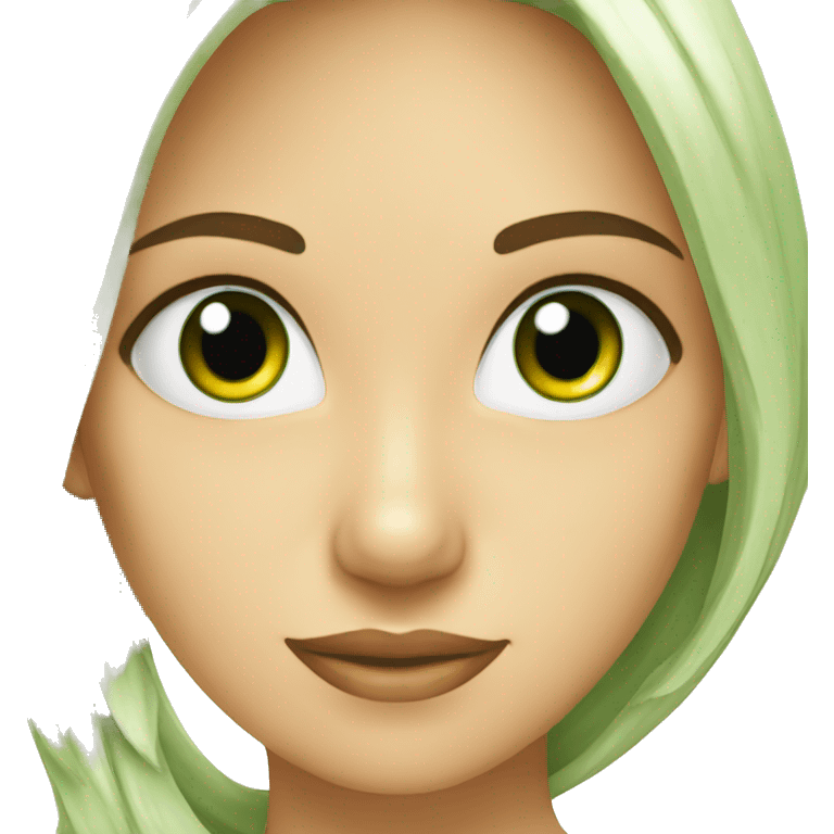 Chica de ojos de color verdes emoji