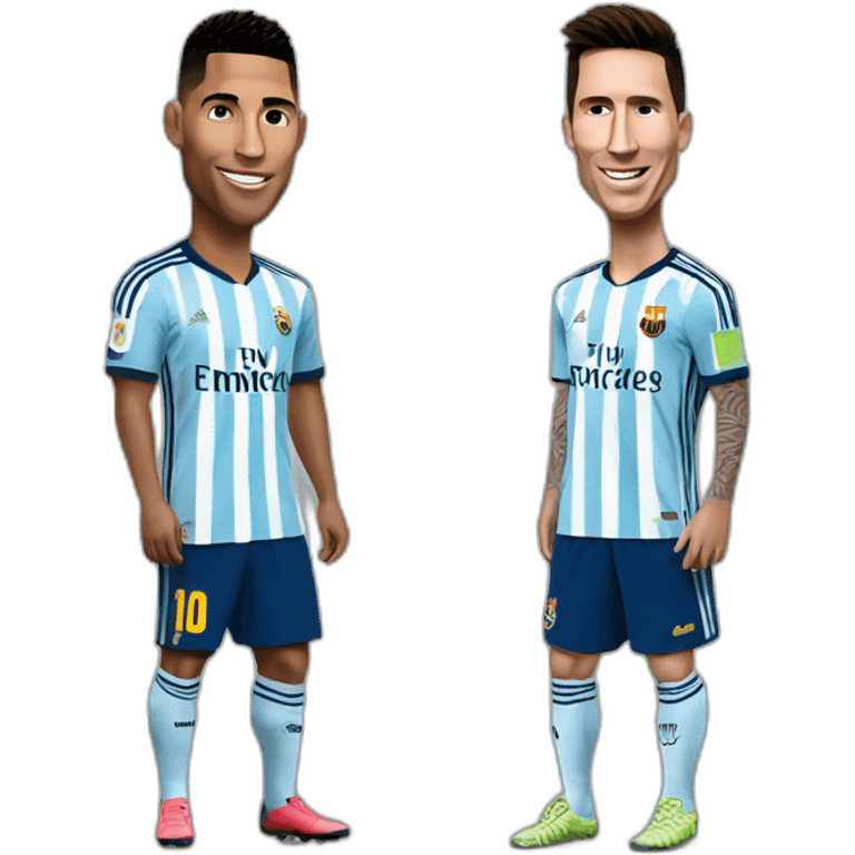 ronaldo with messi emoji