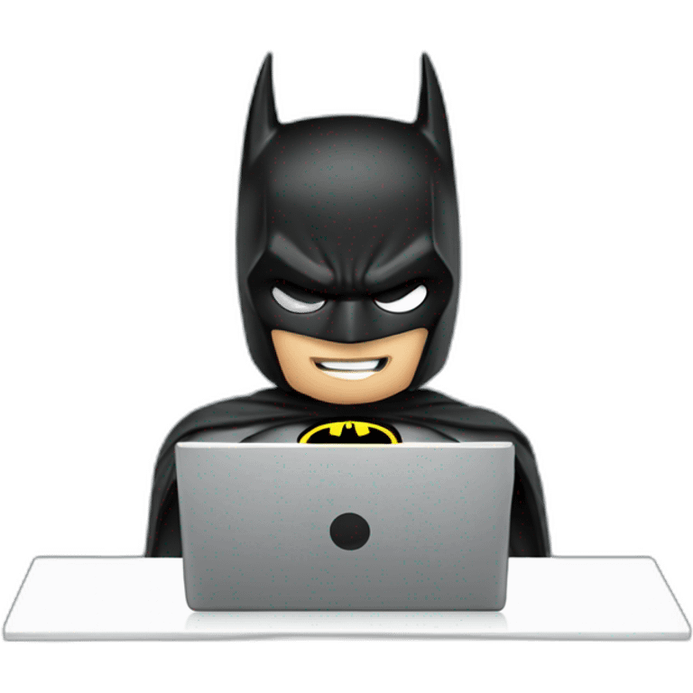 batman working on laptop emoji