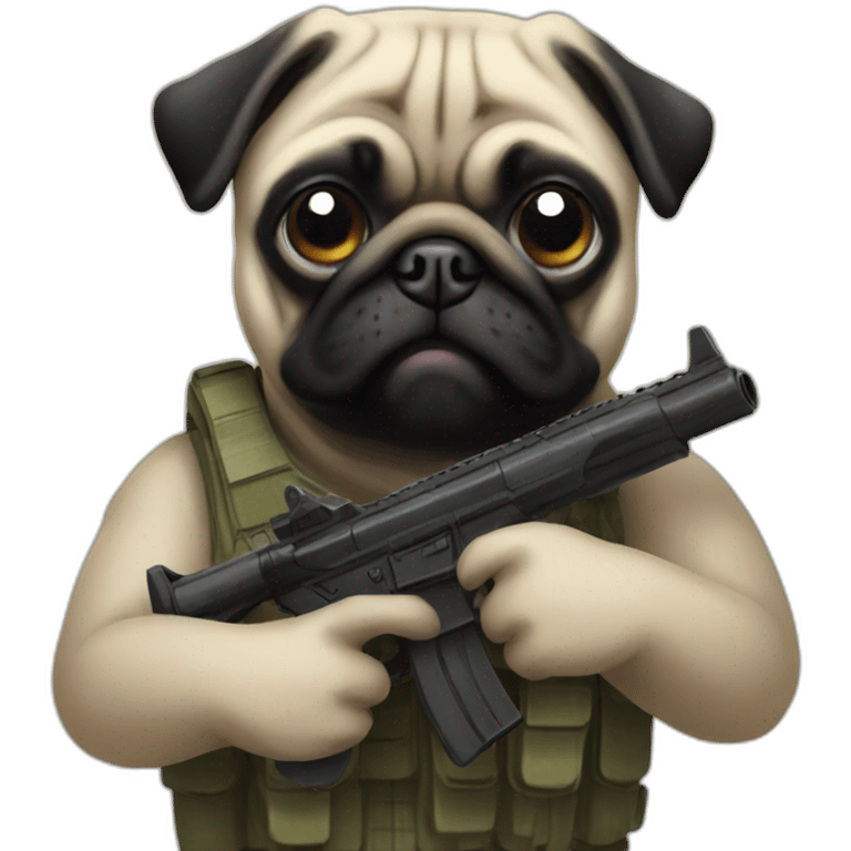 pug playing counter strike emoji