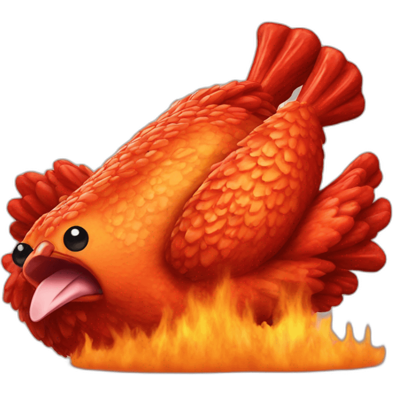 Red hot chicken emoji