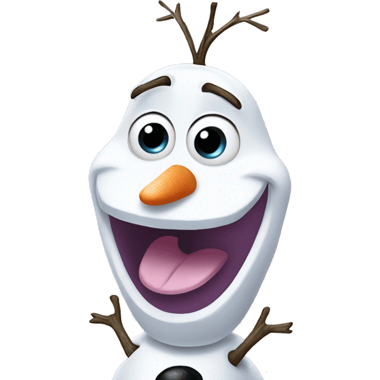 Olaf from frozen pink  emoji