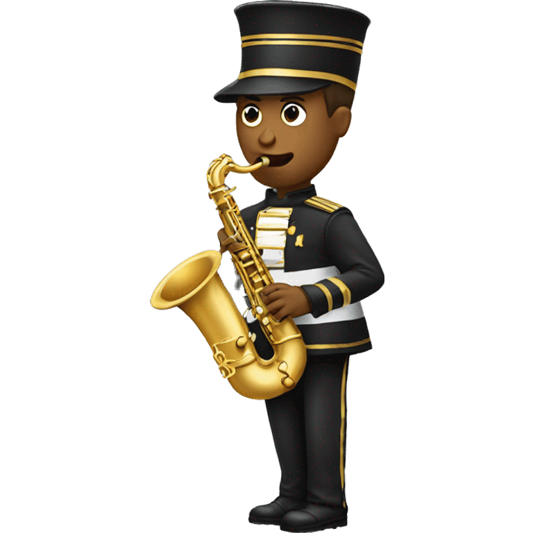 Marching band saxophone player emoji